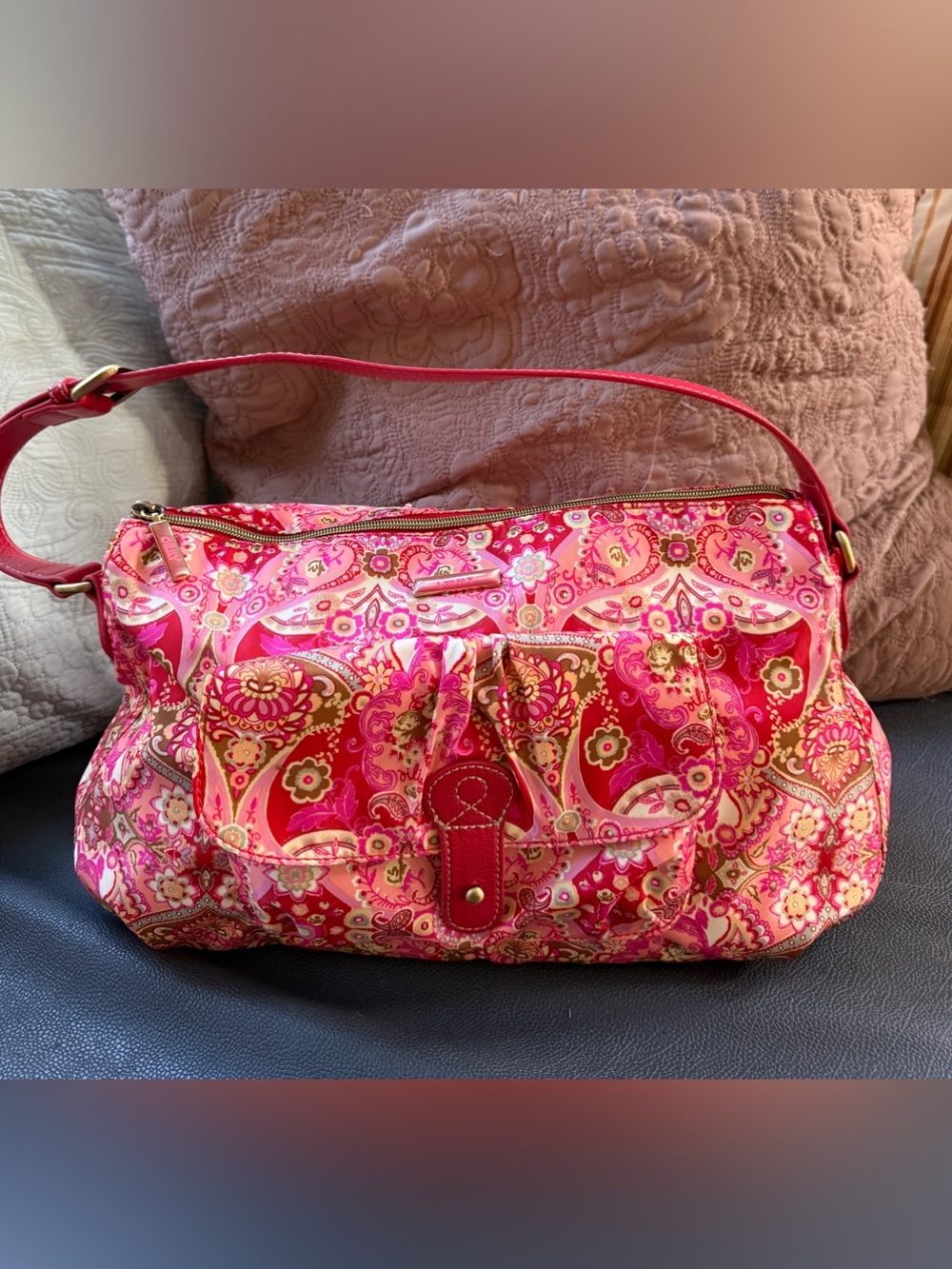 Oilily Pink Paisley Cloth Bag
